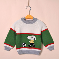 手工编织<em>婴儿毛衣男宝宝毛衣</em>新款/史努比<em>图案</em>