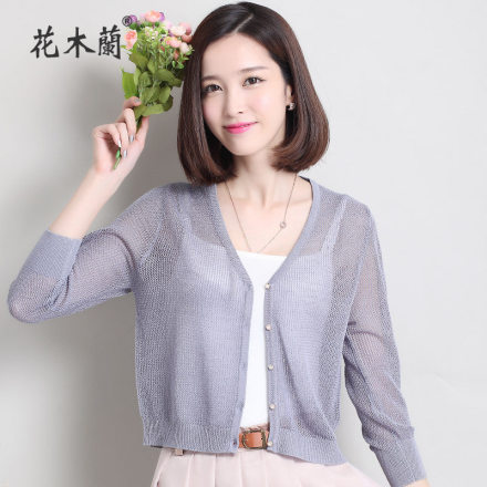 2016春夏季新款女装韩版宽松镂空针织衫女开