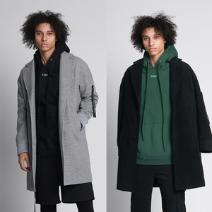 Basic Collection by CGNY 呢子字母刺绣大衣长