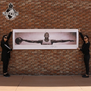 乔丹之翼超大复古装饰画体育篮球nba海报酒吧